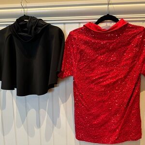 balera Large Child’s 2 piece Red Top & Black Skirt Dance Costume